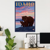 Beer en Cub - Idaho Poster (Thuiskantoor)