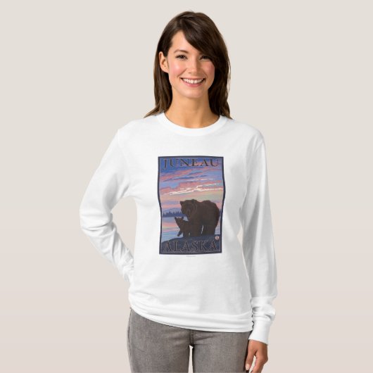 Beer en Cub - Juneau, Alaska T-shirt (Voorkant volledig)