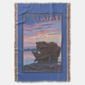 Beer en Cub - Katmai, Alaska Deken (Voorkant Verticaal)