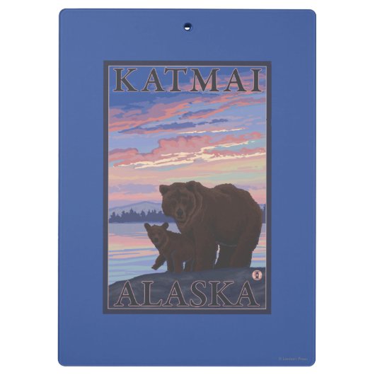 Beer en Cub - Katmai, Alaska Klembord (Achterkant)