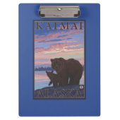Beer en Cub - Katmai, Alaska Klembord (Voorkant)