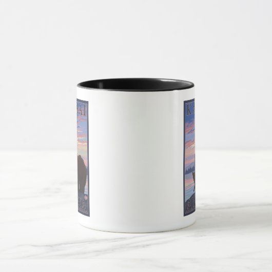 Beer en Cub - Katmai, Alaska Mok (Midden)