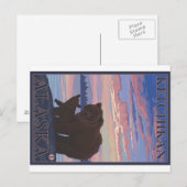 Beer en Cub - Ketchikan, Alaska Briefkaart (Voorkant / Achterkant)
