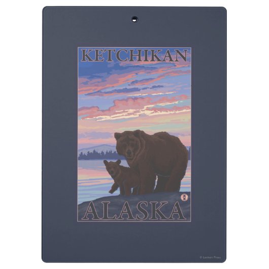 Beer en Cub - Ketchikan, Alaska Klembord (Achterkant)