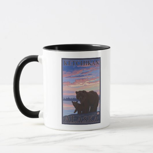 Beer en Cub - Ketchikan, Alaska Mok (Links)