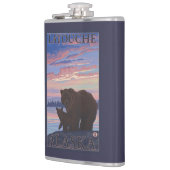 Beer en Cub - Latouche, Alaska Heupfles (Links)