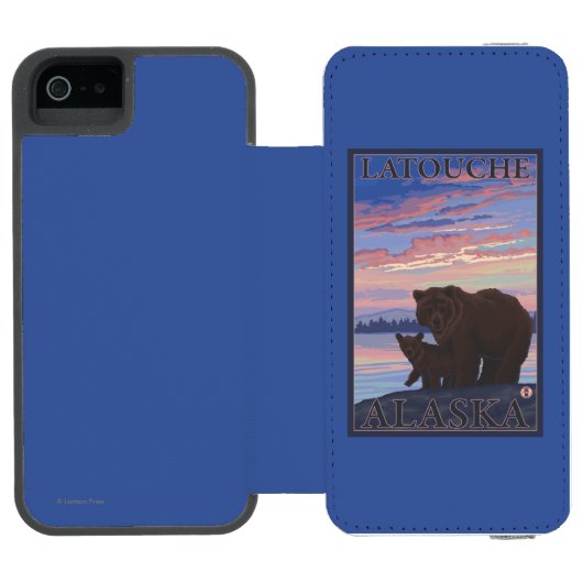 Beer en Cub - Latouche, Alaska Incipio iPhone Portemonnee Hoesje (Agenda Open)