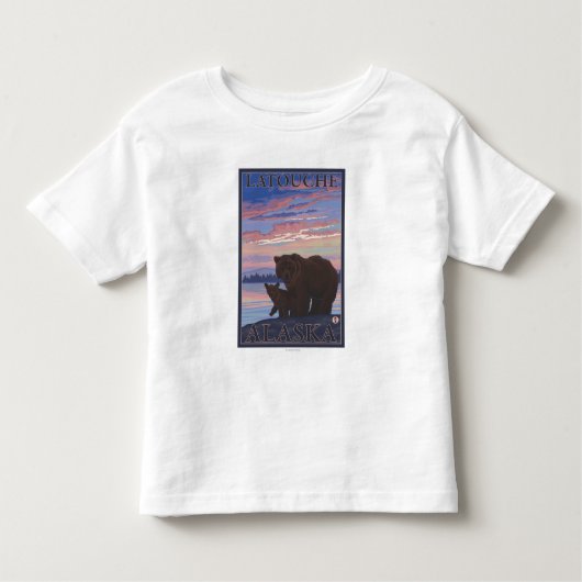 Beer en Cub - Latouche, Alaska Kinder Shirts (Voorkant)