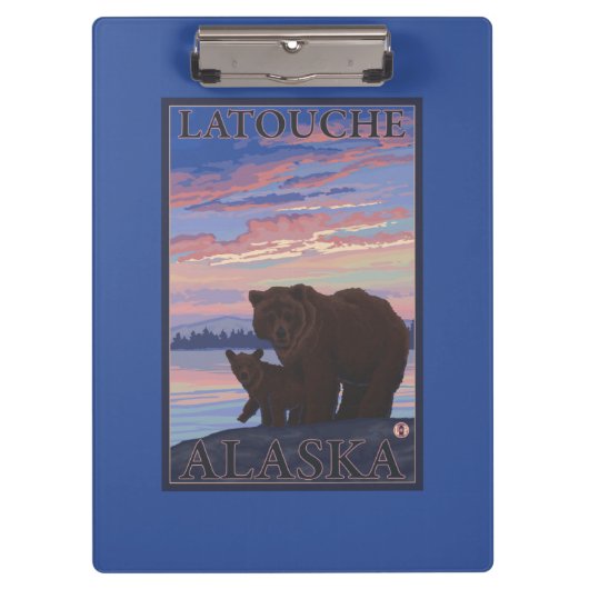Beer en Cub - Latouche, Alaska Klembord (Voorkant)