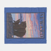Beer en Cub - Seward, Alaska Fleece Deken (Voorkant (Horizontaal))