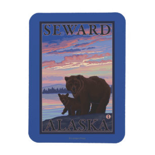 Beer en Cub - Seward, Alaska Magneet