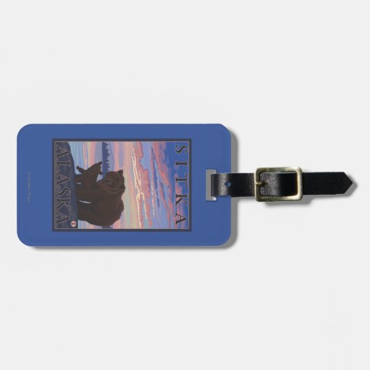 Beer en Cub - Sitka, Alaska Bagagelabel (Voorkant horizontaal)