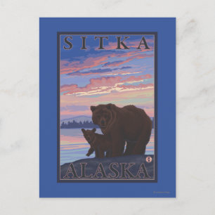 Beer en Cub - Sitka, Alaska Briefkaart