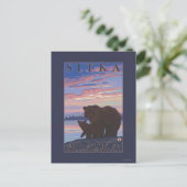 Beer en Cub - Sitka, Alaska Briefkaart (Staand voorkant)