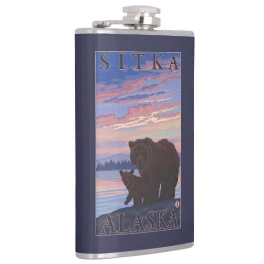 Beer en Cub - Sitka, Alaska Heupfles (Rechts)