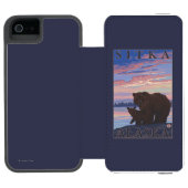 Beer en Cub - Sitka, Alaska Incipio iPhone Portemonnee Hoesje (Agenda Open)