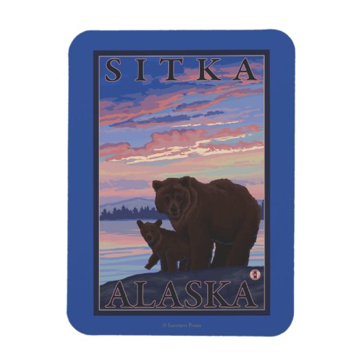 Beer en Cub - Sitka, Alaska Magneet (Verticaal)