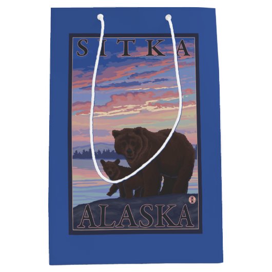 Beer en Cub - Sitka, Alaska Medium Cadeauzakje (Voorkant)