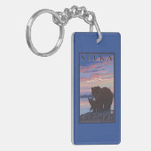 Beer en Cub - Sitka, Alaska Sleutelhanger (Voorkant Links)