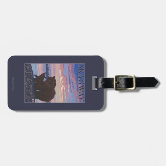 Beer en Cub - Skagway, Alaska Bagagelabel (Voorkant horizontaal)