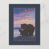 Beer en Cub - Skagway, Alaska Briefkaart (Voorkant)