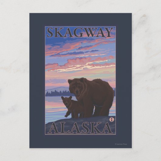 Beer en Cub - Skagway, Alaska Briefkaart (Voorkant)