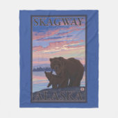 Beer en Cub - Skagway, Alaska Fleece Deken (Voorkant)
