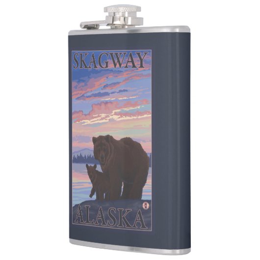 Beer en Cub - Skagway, Alaska Heupfles (Links)