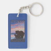 Beer en Cub - Skagway, Alaska Sleutelhanger (achterkant)