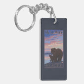 Beer en Cub - Skagway, Alaska Sleutelhanger (Voorkant Links)