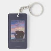 Beer en Cub - Skagway, Alaska Sleutelhanger (achterkant)