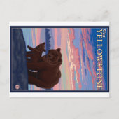 Beer en Cub - West-geelsteen, Montana Briefkaart (Voorkant)