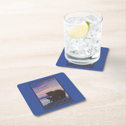 Beer en Cub - Wrangell, Alaska Kartonnen Onderzetters (Insitu)