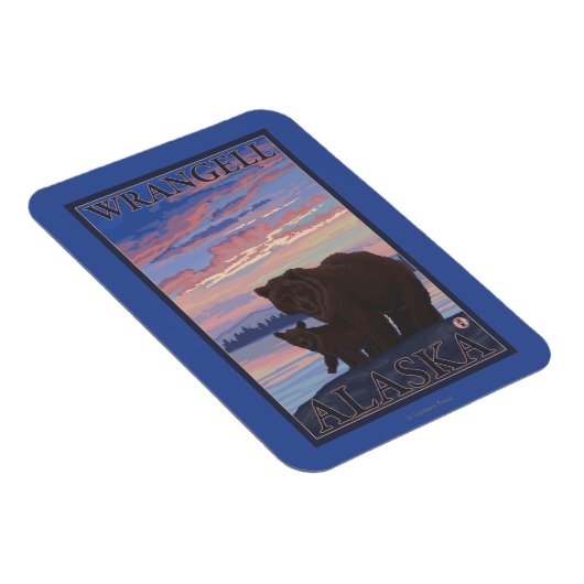 Beer en Cub - Wrangell, Alaska Magneet (Rechterzijde)