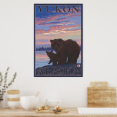 Beer en Cub - Yukon, Alaska Poster (Keuken)