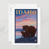 Beer- en CubIdahoVintage-reisposter Briefkaart (Voorkant / Achterkant)