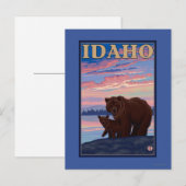 Beer- en CubIdahoVintage-reisposter Briefkaart (Voorkant / Achterkant)