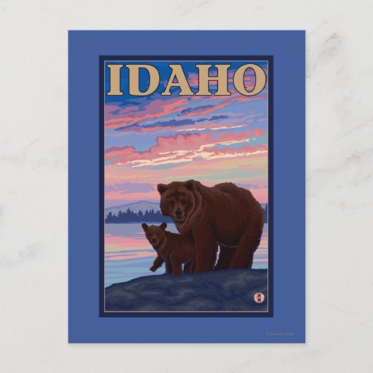 Beer- en CubIdahoVintage-reisposter Briefkaart (Voorkant)