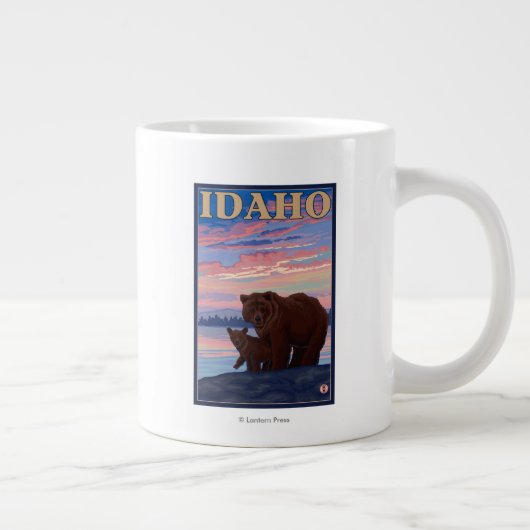 Beer- en CubIdahoVintage-reisposter Grote Koffiekop (Rechts)