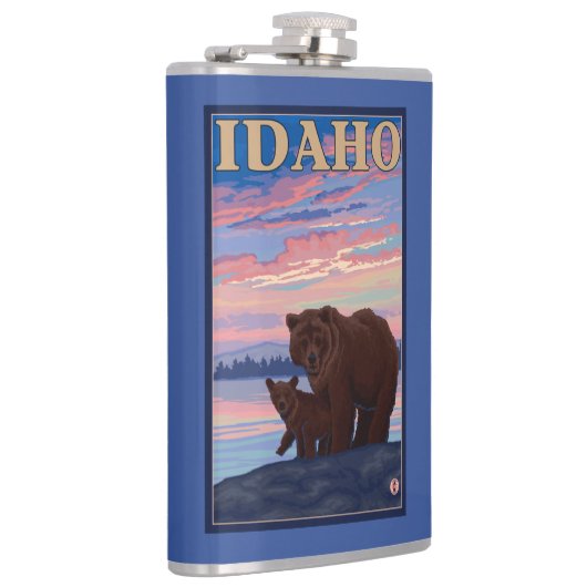 Beer- en CubIdahoVintage-reisposter Heupfles (Rechts)