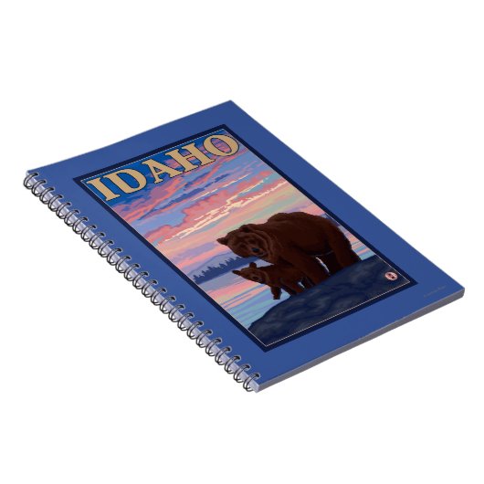 Beer- en CubIdahoVintage-reisposter Notitieboek (Rechterzijde)