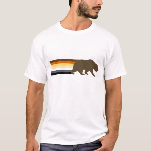 Beer en de Beer Pride Flag strepen T-shirt (Voorkant)