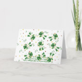 Beer en de Groene Uitnodiging van het Baby shower  (Achterkant)