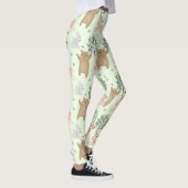Beer en deer in het bospatroon leggings (Rechts)