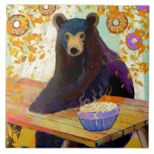 Beer en Donuts Ceramic Kitchen Tile Tegeltje (Voorkant)