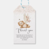 Beer en eerste verjaardag Dank je wel Cadeaulabel (Voorkant)