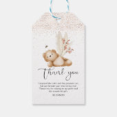 Beer en eerste verjaardag Dank je wel Cadeaulabel (Achterkant)