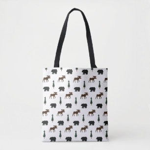 Beer en Eland Rustieke Blokhut Camping Lodge Tote Bag