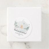 Beer en eucalyptus baby shower bedankjes labels (In situ)