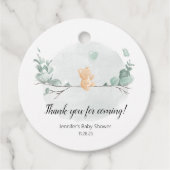 Beer en eucalyptus baby shower bedankjes labels (Voorkant)